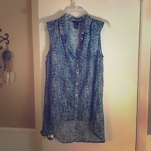 NWOT - H&M blue sheer blouse - Size 6